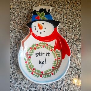 Snowman Spoon rest